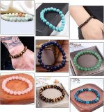 Jewdreamer 12Pcs Healing Stone Beaded Bracelets for Women Men Semi-Precious Gemstones Bracelets Crystal Beaded Bracelet Unisex Adjustable Stretch Bracelets 8MM - Image 6